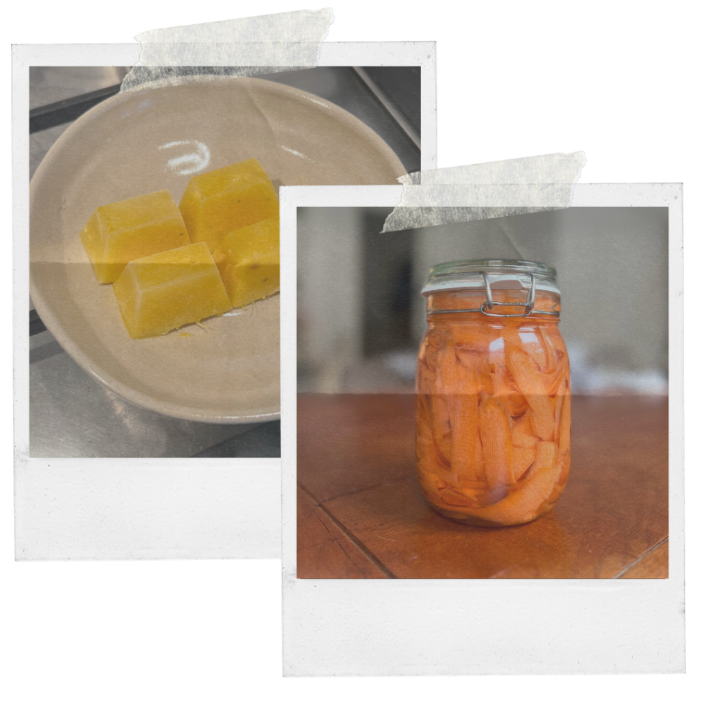 mealprep wortels en gember blokjes