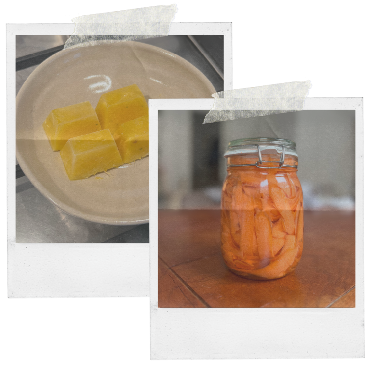 mealprep wortels en gember blokjes